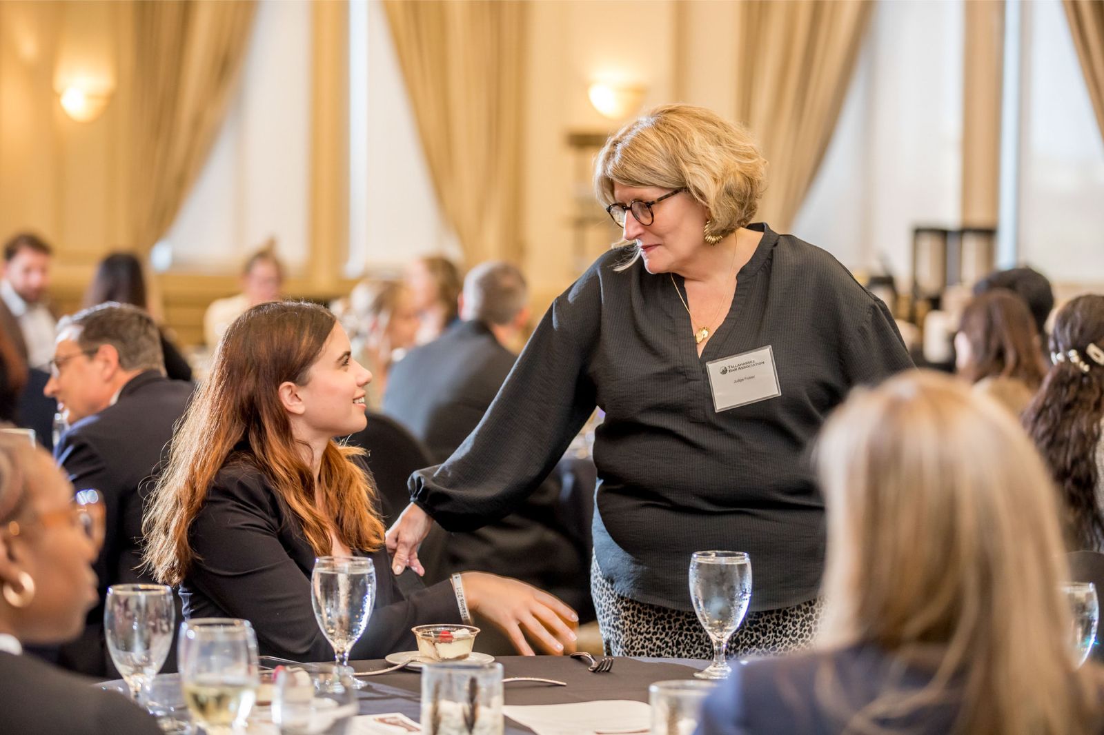 Conference attendees connecting during the event