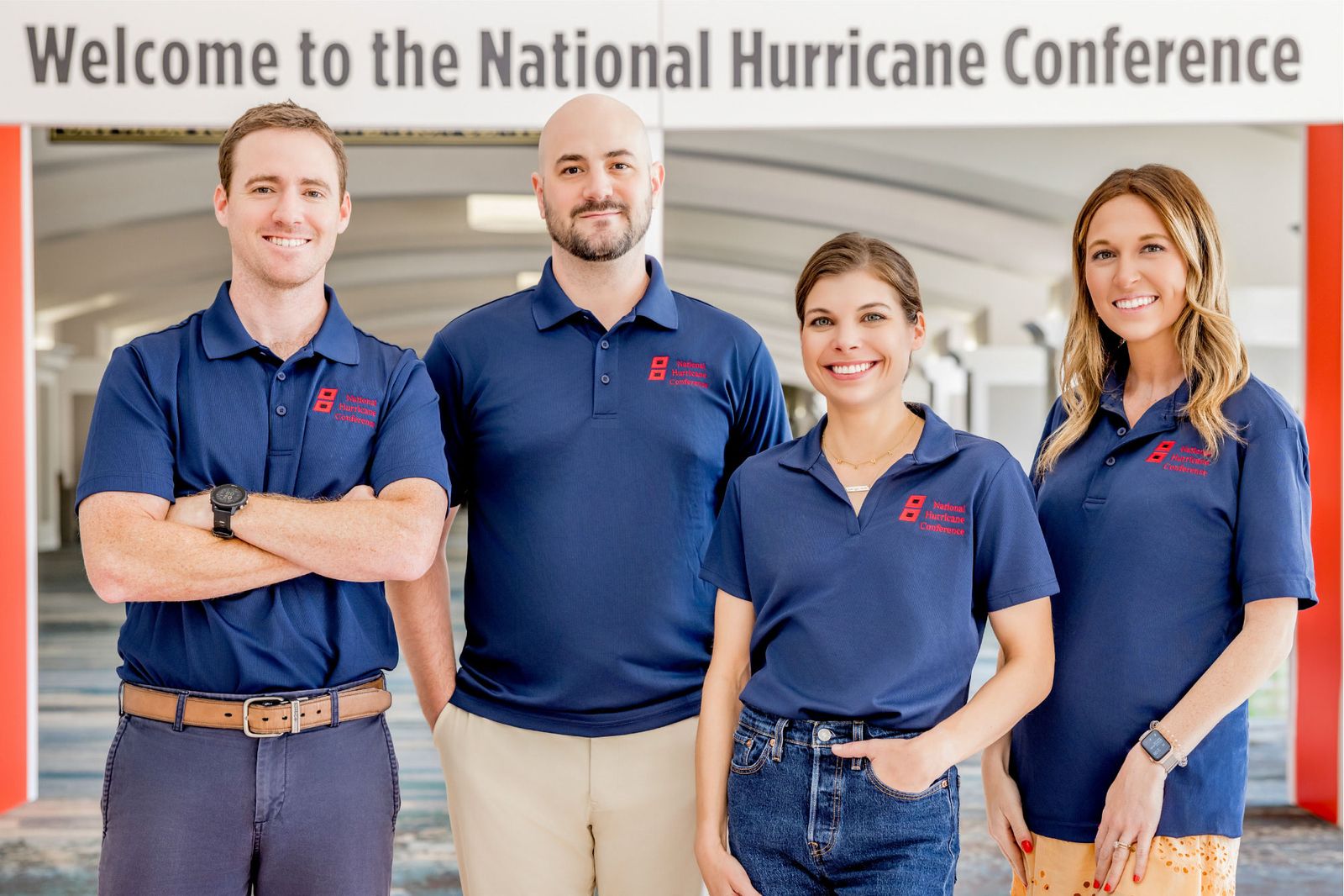 Conference team gathered together at an event